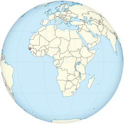 Locator map for Guinea-Bissau