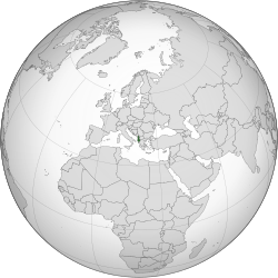 Locator map for Albania