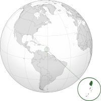 Locator map for Saint Vincent and the Grenadines