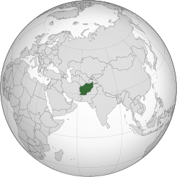 Locator map for Afghanistan